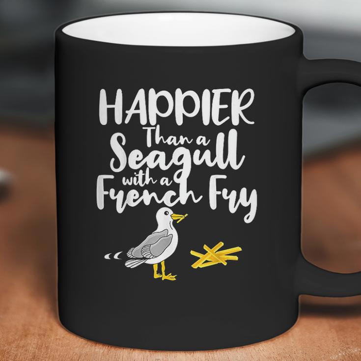 Happier Than A Seagull With A French Fry Funny Summer Coffee Mug