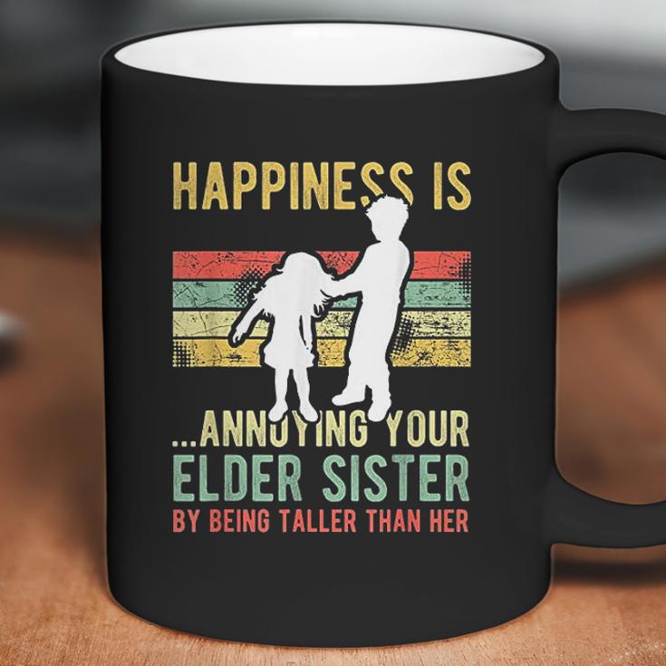 Happiness Is Annoying Your Elder Sister Funny Lil Siblings Coffee Mug