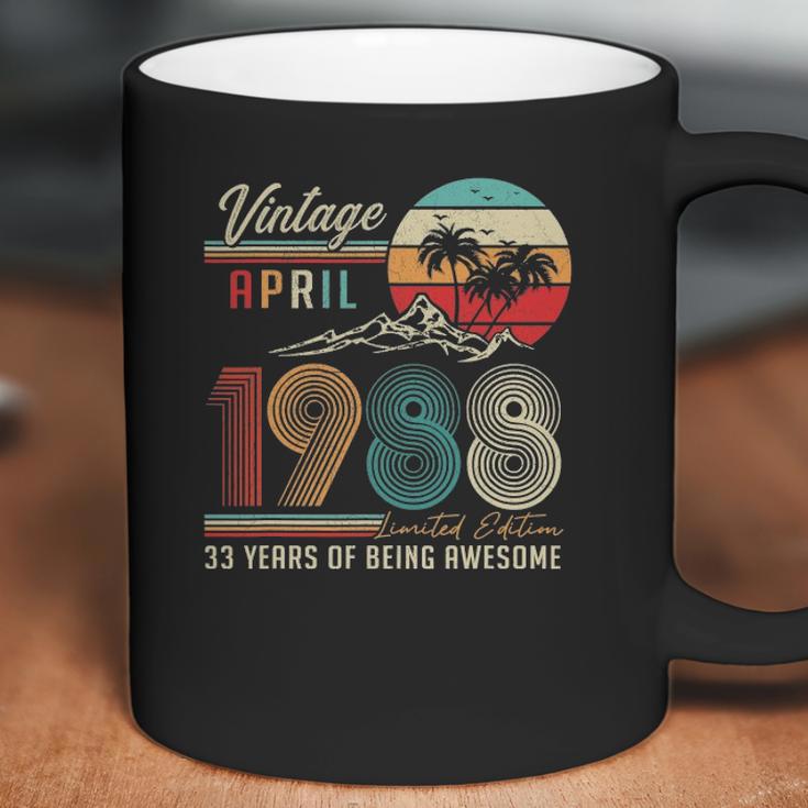 Happy 33Rd Birthday Vintage April 1988 33 Years Old Coffee Mug