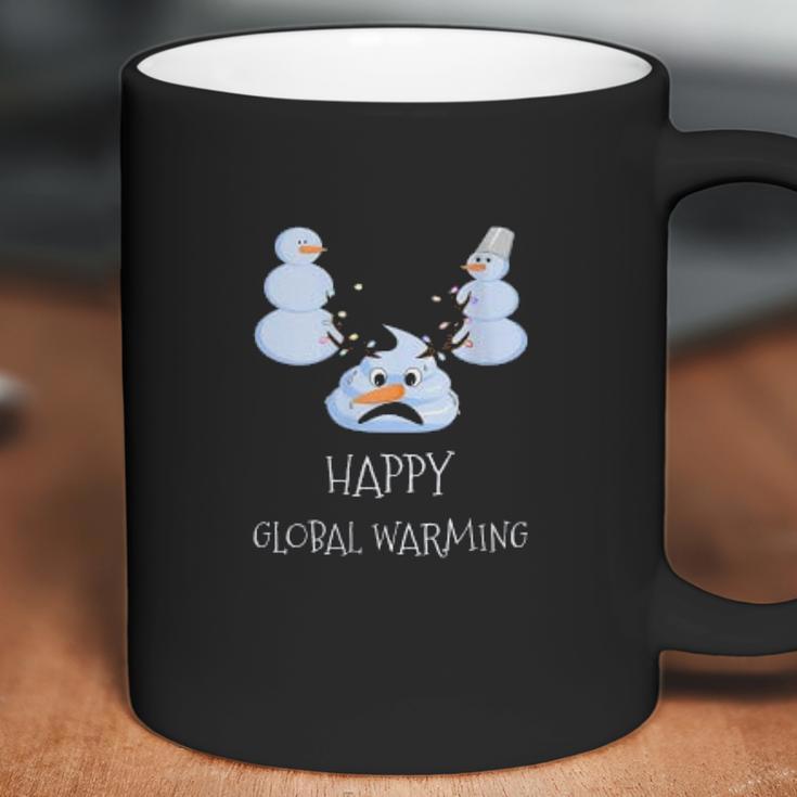 Happy Global Warming Snowmen Emoji Climate Change Coffee Mug