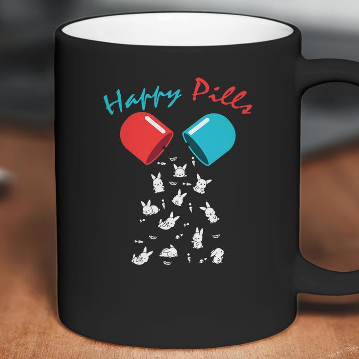 Happy Pill Bunny Funny Easter Silhouette Rabbits Coffee Mug