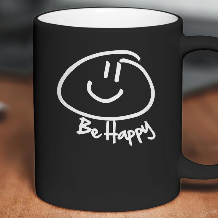 Be Happy Smiley Face T-Shirt Coffee Mug