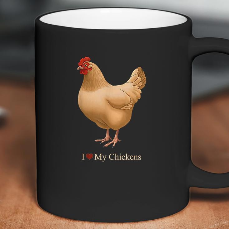 I Heart Love My Chickens Buff Orpington Hen Coffee Mug