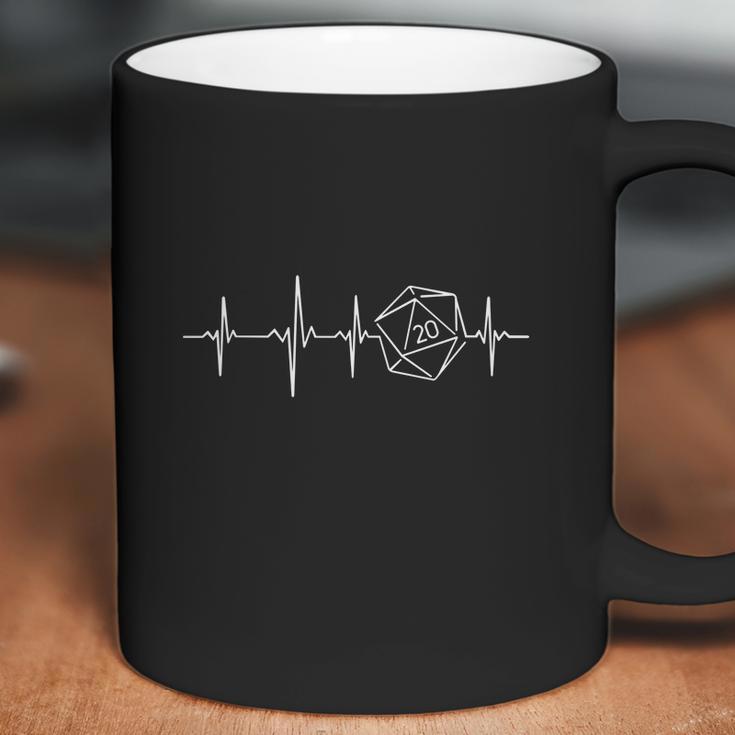 Heartbeat Dice D20 D&D Game Mug Coffee Mug