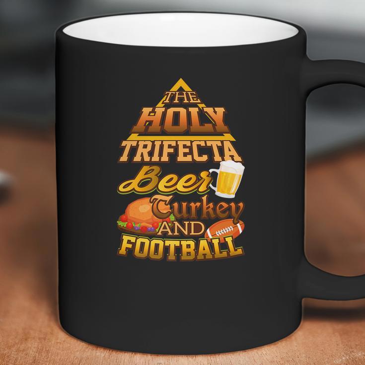 The Holy Trifecta Beer Turkey And Football Coffee Mug