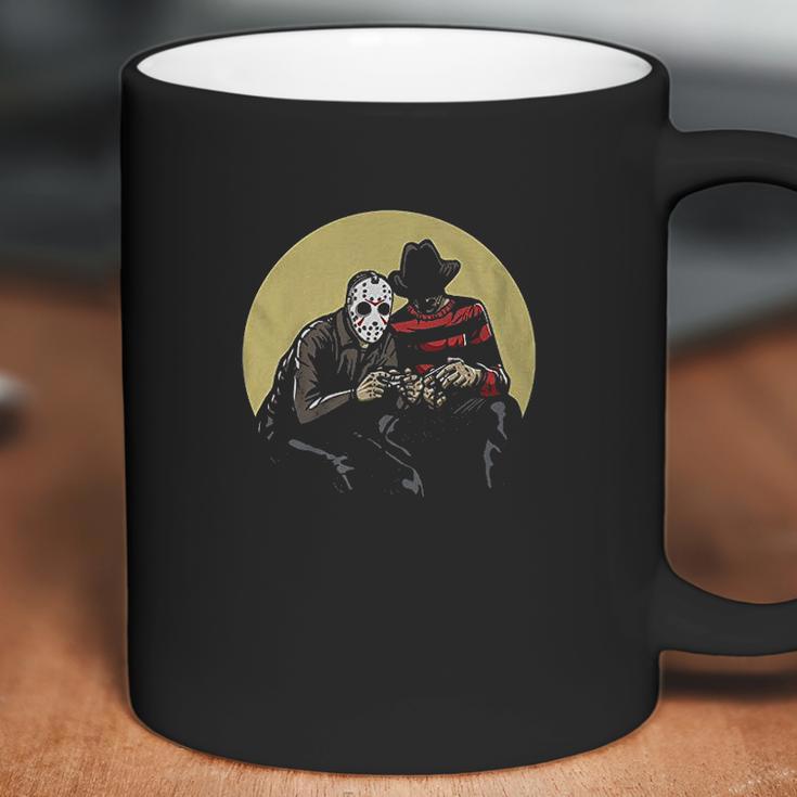 Horror Scary Movie Villains Playing Video Games Coffee Mug