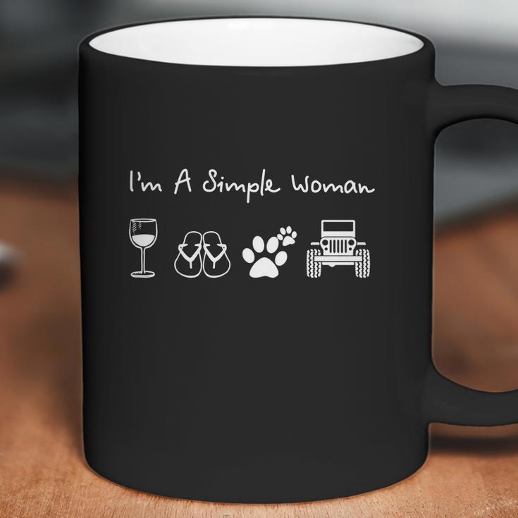 I8217m A Simple Woman Glass Wine Flip Flop Dog Paw Jeep Coffee Mug