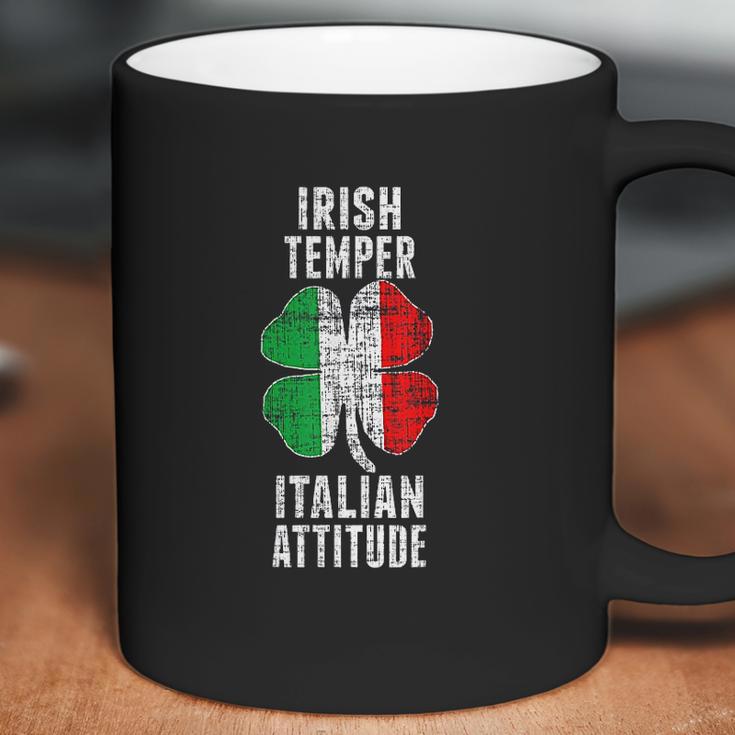 Irish Temper Italian Attitude St Patricks Shamrock Coffee Mug