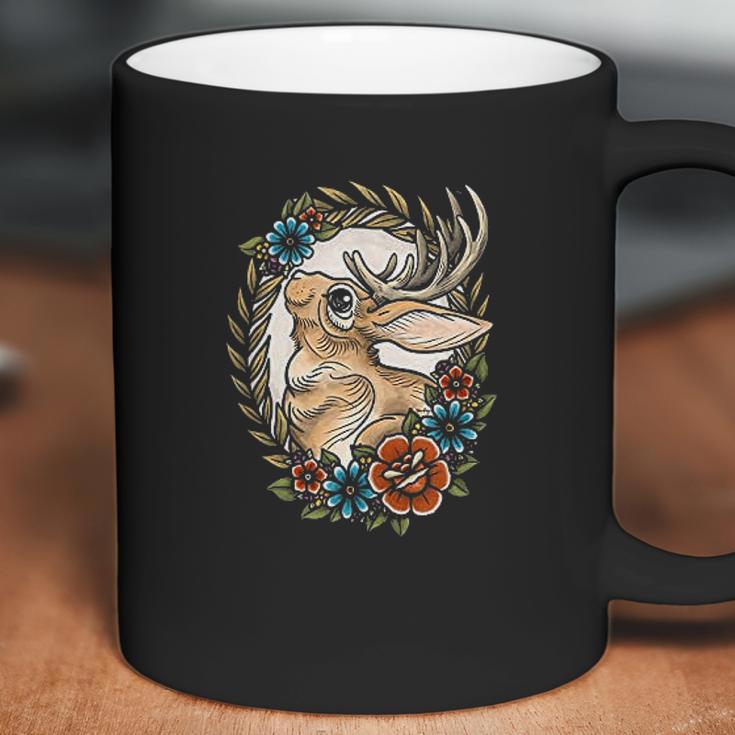 Jackalope With Flowers Coffee Mug