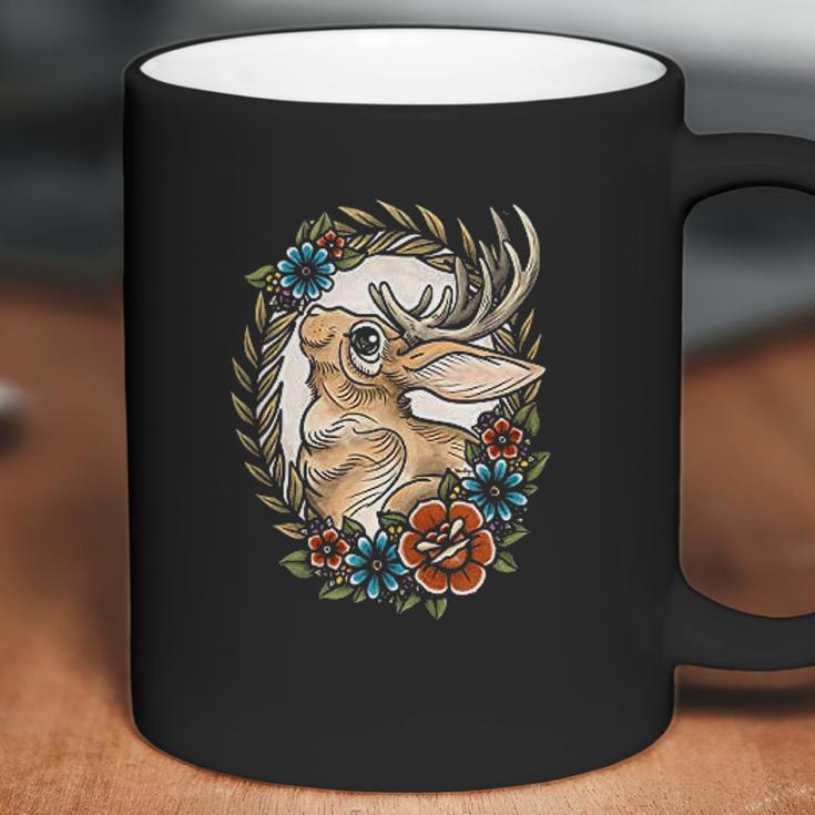 Jackalope With Flowers Coffee Mug