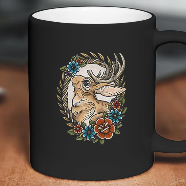 Jackalope With Flowers Coffee Mug