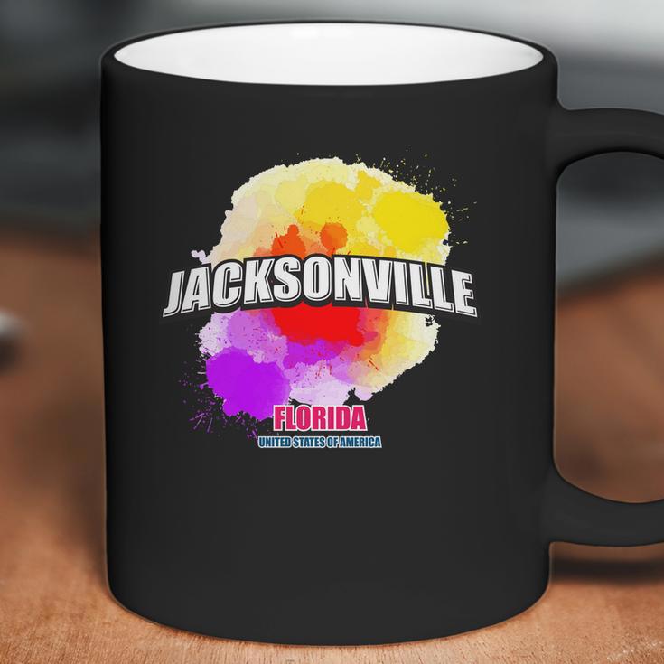 Jacksonville Colorful Retro Logo Coffee Mug