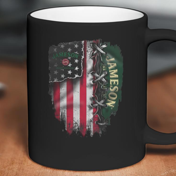 Jameson Irish Whiskey Inside American Flag Coffee Mug