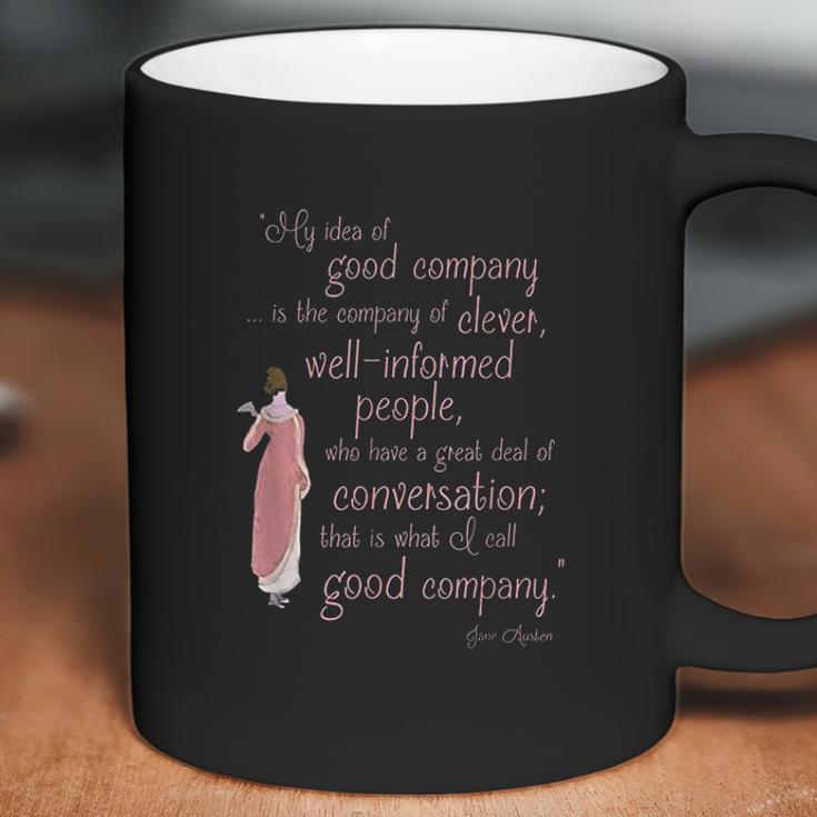 Jane Austen Gifts Persuasion Quote Good Company Coffee Mug