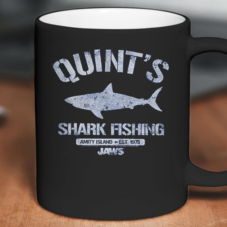 Jaws Distressed Quints Shark Fishing Royal Heather Coffee Mug