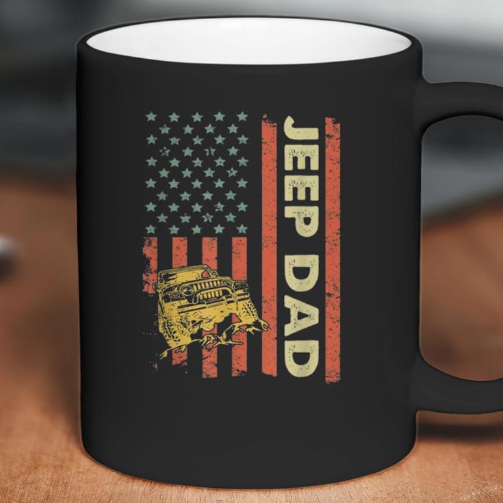 Jeep Dad American Flag Fars Day 4Th Of July Coffee Mug