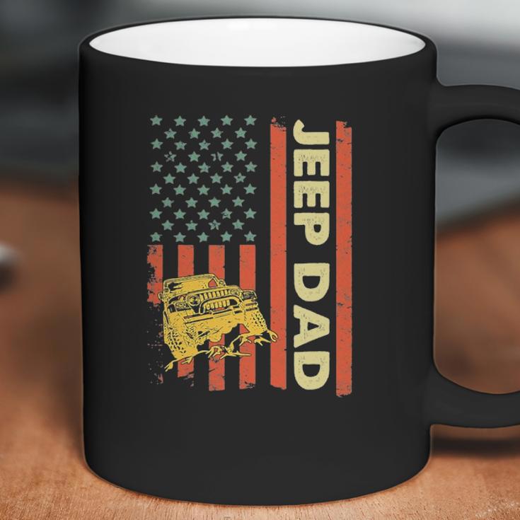 Jeep Dad American Flag Fathers Day 4Th Of July Coffee Mug