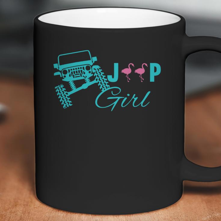 Jeep Girl Flamingo Coffee Mug