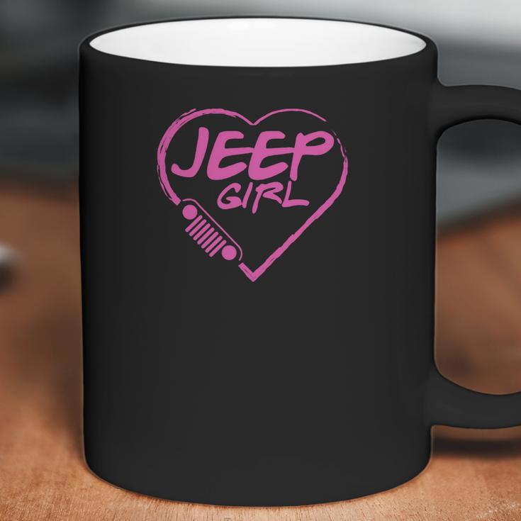 Jeep Girl - Pink Heart Lovely T-Shirt Coffee Mug