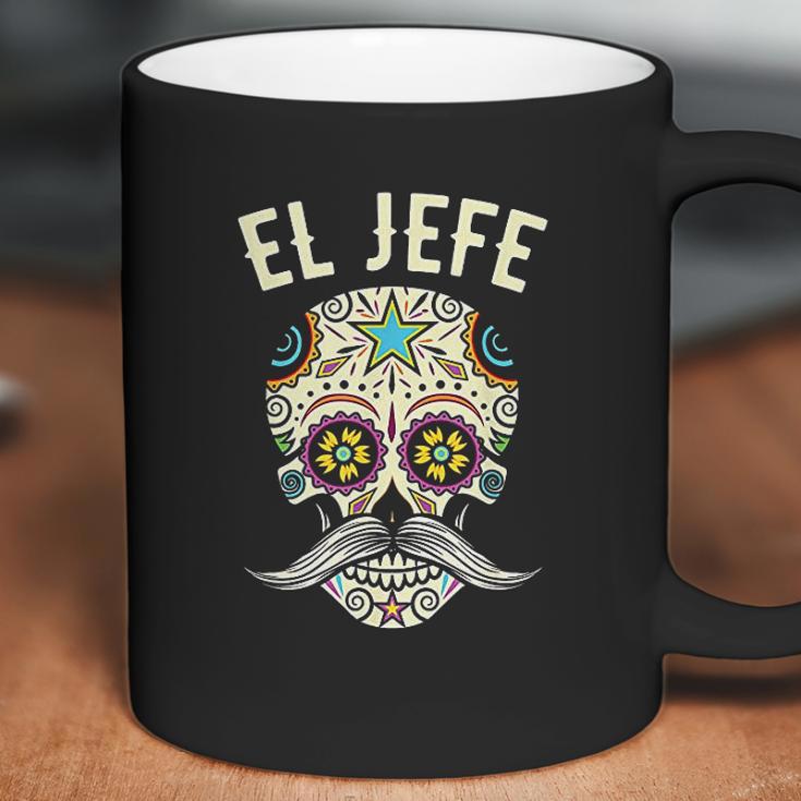 Jefe Men Mexican Boss Sugar Skull Day Of The Dead Coffee Mug