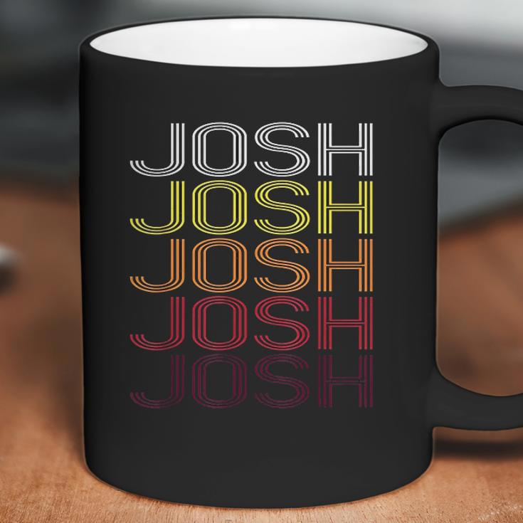 Josh Retro Wordmark Pattern Vintage Style Coffee Mug