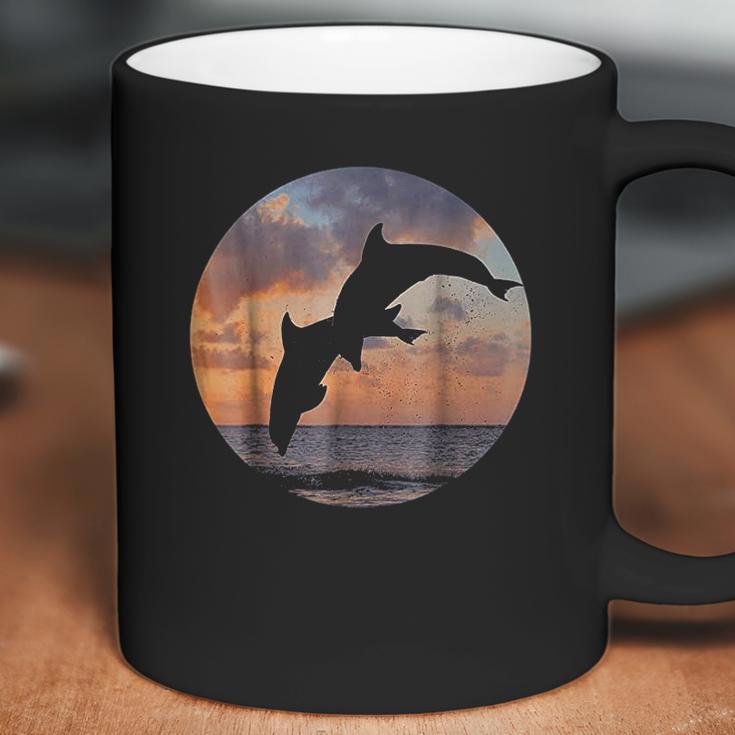 Jumping Sunset Dolphins Coffee Mug