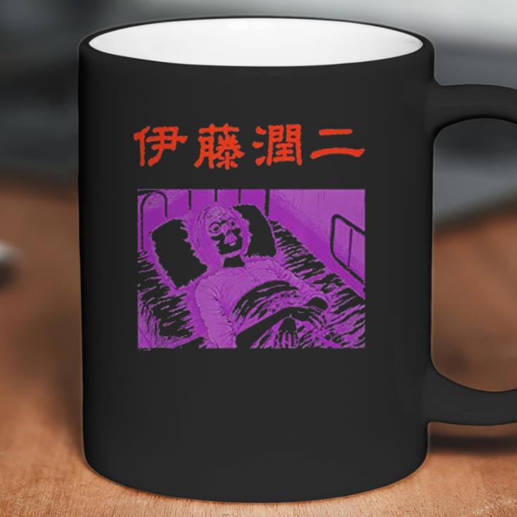 Junji Ito Comatose In Bed Black Coffee Mug