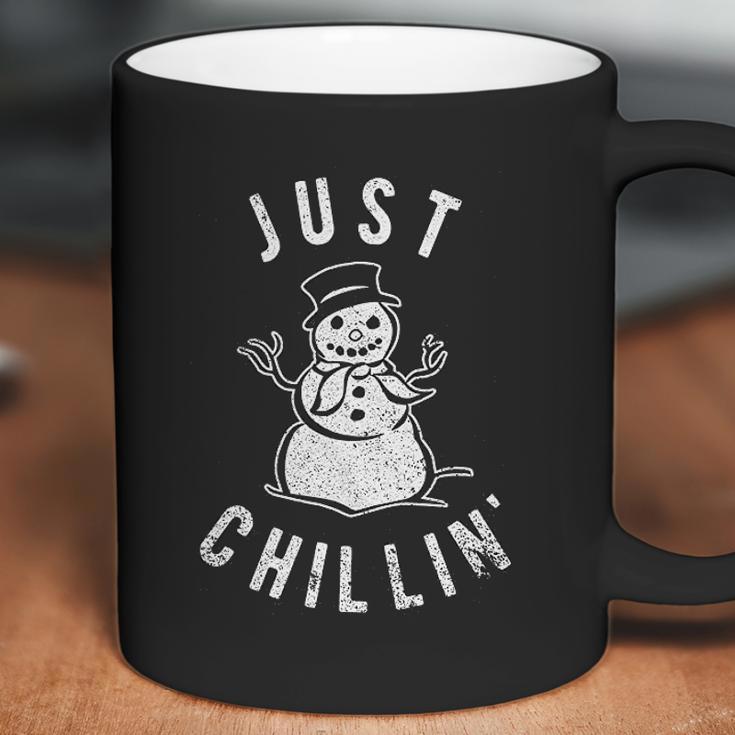 Just Chillin Snowman Cute Funny Christmas Winter Coffee Mug