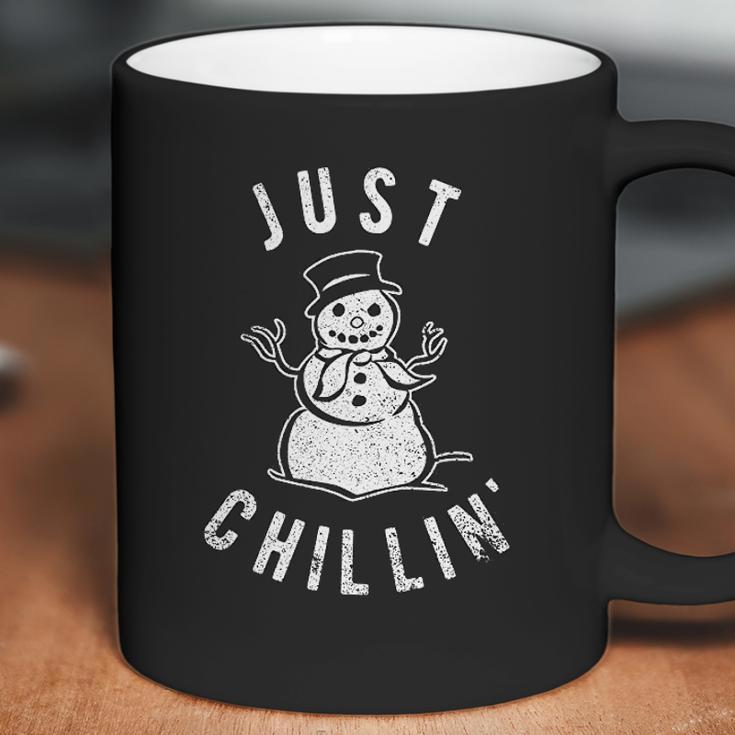 Just Chillin Snowman Hilarious Saying Funny Coffee Mug