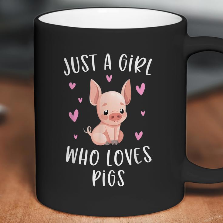 Just A Girl Who Loves Pigs Funny Piggy Lovers Gift For Girls Graphic Design Printed Casual Daily Basic Coffee Mug