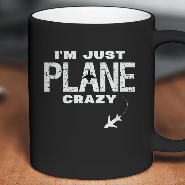 Im Just Plane Crazy Funny Dad Pilot Aviation Flying Coffee Mug