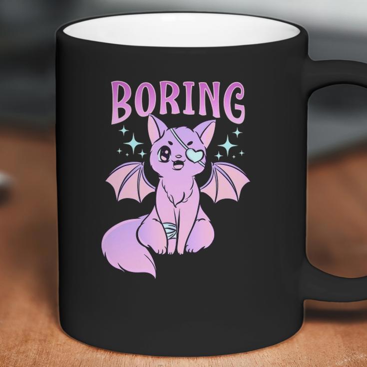 Kawaii Pastel Goth Cute Creepy Bat Cat Anime Theme Coffee Mug