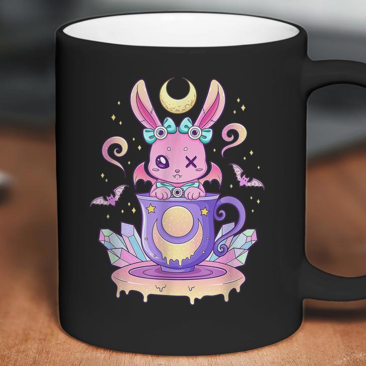 Kawaii Pastel Goth Cute Creepy Bunny In Teacup Men Women T-Shirt Graphic Print Casual Unisex Tee Coffee Mug