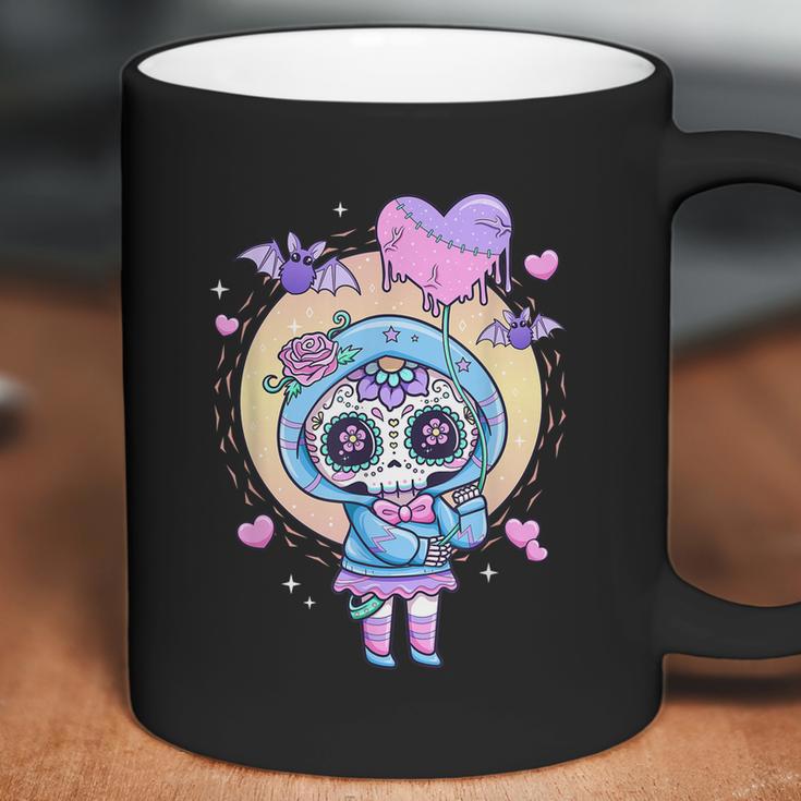 Kawaii Pastel Goth Cute Creepy Sugar Skull Day Of The Death Coffee Mug