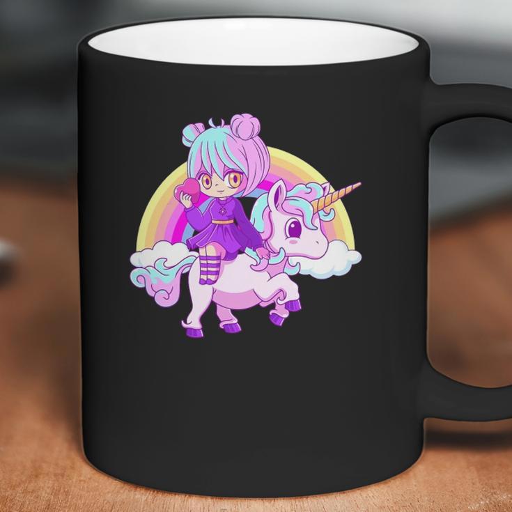 Kawaii Pastel Goth Unicorn Japanese Anime Girl Menhera Coffee Mug