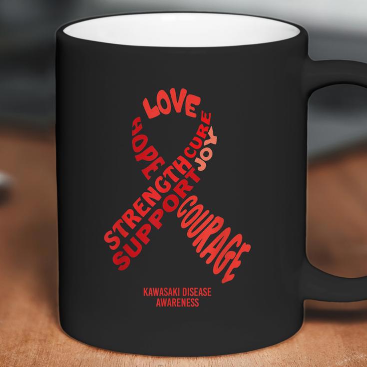 Kawasaki Disease Awareness Ribbon With Words Graphic Design Printed Casual Daily Basic Coffee Mug