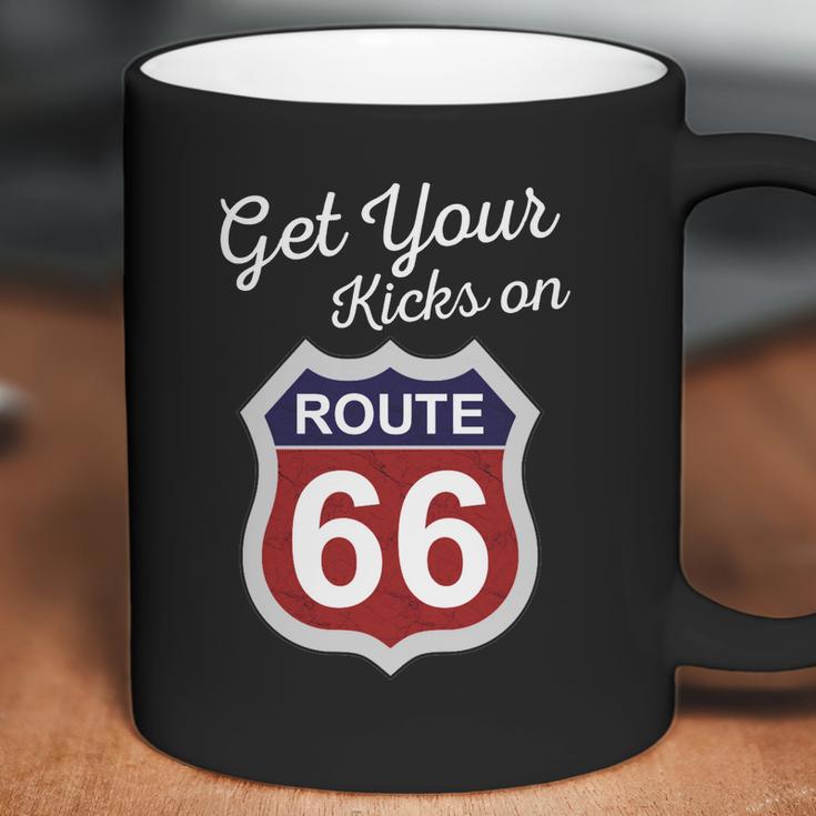 Get Your Kicks Route 66 Distressed &S Coffee Mug