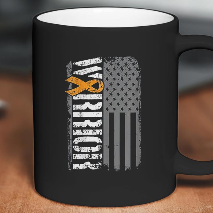 Kidney Warrior Sideways Awareness Ribbon Usa Flag Coffee Mug