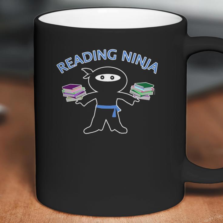 Kids Reading Ninjaby Scarebaby Blue Coffee Mug