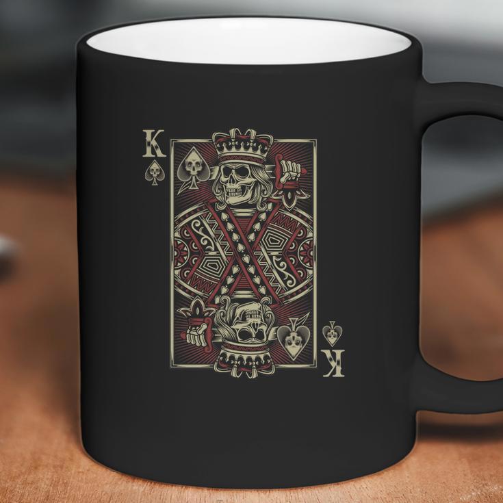 King Of Spades Skull Tshirt Men Poker Card Game Biker Grunge Coffee Mug