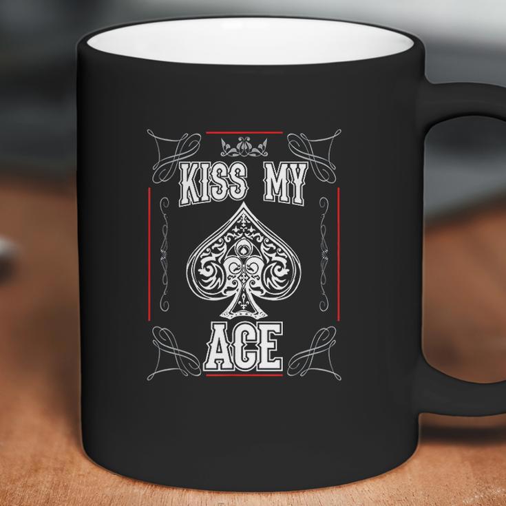 Kiss My Ace Funny Ace Of Spades Coffee Mug