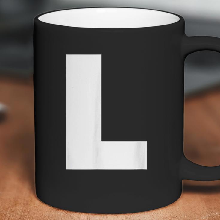 Letter L Capital Alphabet Bold Style Coffee Mug