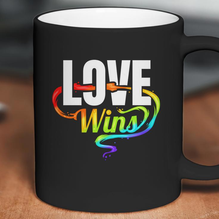 Lgbtq Love Wins Logo For Pride Month Funny Gift Coffee Mug