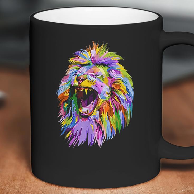 Lion Head Colorful Coffee Mug