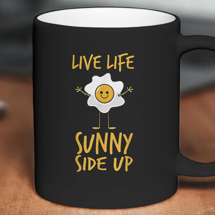 Live Life Sunny Side Up Egg Lover Breakfast Brunch Coffee Mug