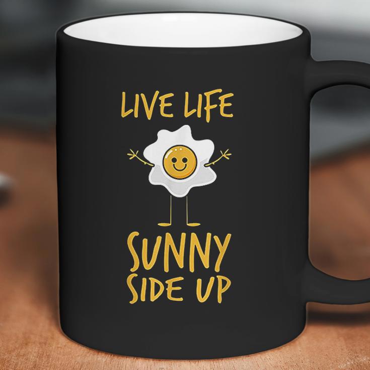 Live Life Sunny Side Up Egg Lover Breakfast Coffee Mug