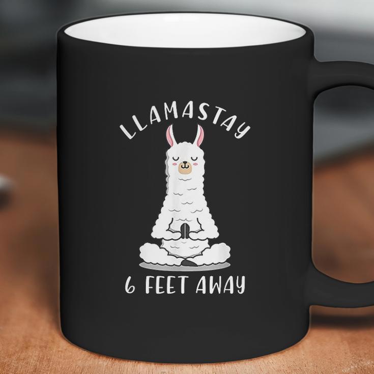 Llamastay 6 Feet Away Funny Social Distancing Llama Yoga Coffee Mug