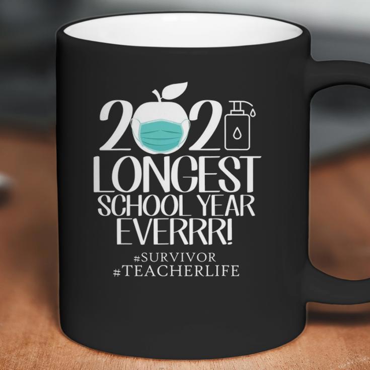 The Longest School Year Ever Apple Wearing Face Mask Teacher 2021 Ver2 Coffee Mug