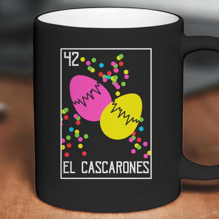 Loteria Easter Tee El Cascarones Confetti Eggs Mexican Coffee Mug