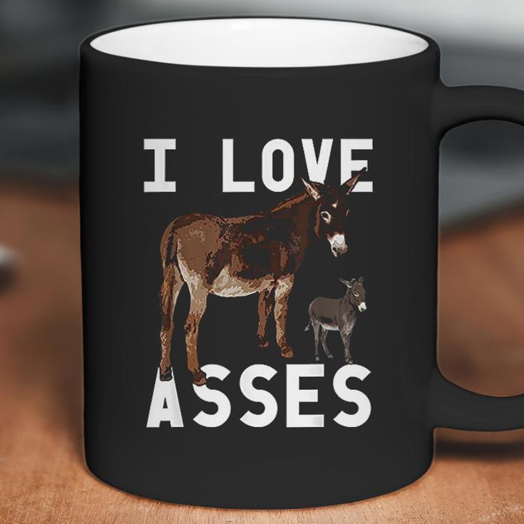 I Love Asses Funny Donkey Burro Animal Coffee Mug